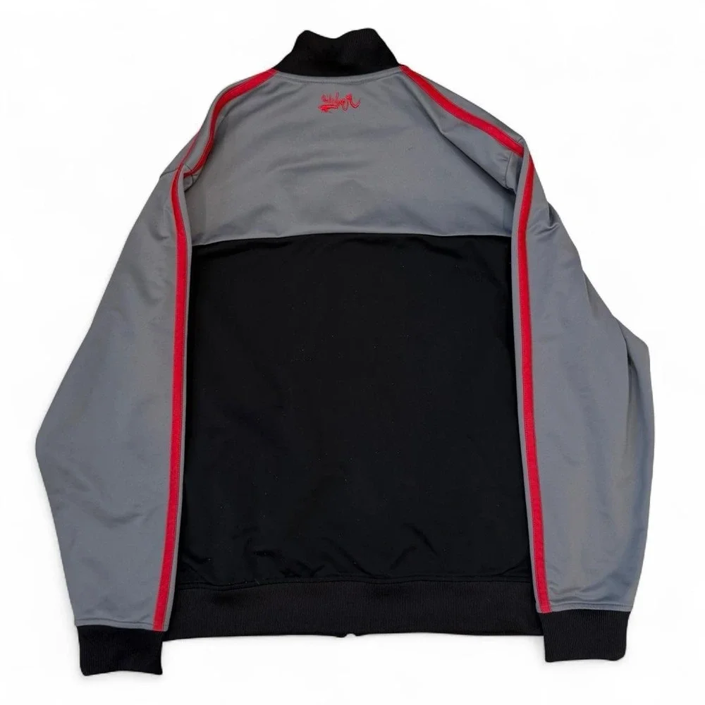 Vintage Quiksilver Full Zip Gray Track Jacket Men's Size XL Skater Surfer Y2K